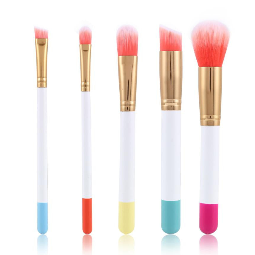 5PCS Make Up Foundation Eyebrow Eyeliner Blush Cosmetic Concealer Brushes