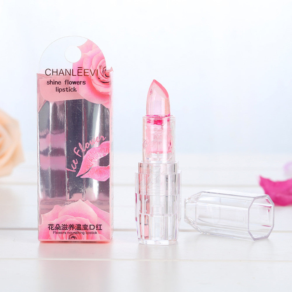 Magic Jelly Flower Color Changing Lipstick Makeup Moisturizer Lipstick Lip Gloss
