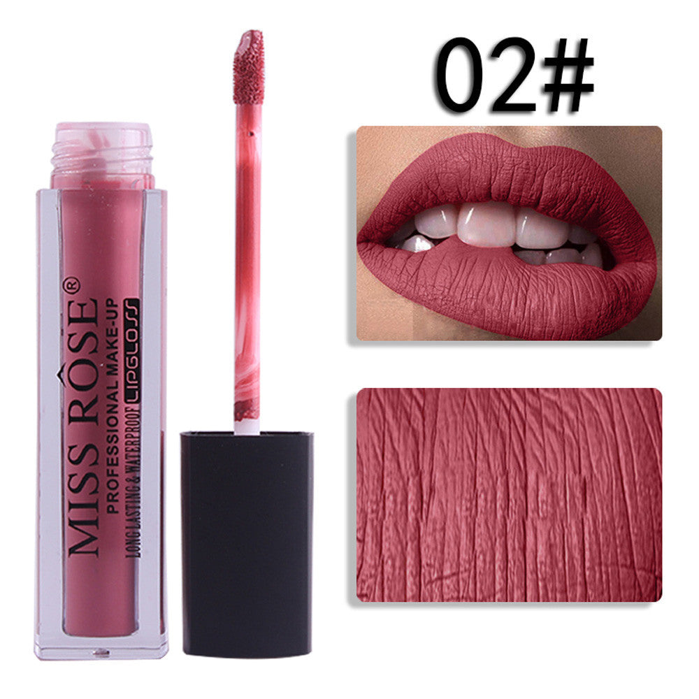 MISS ROSE Liquid Lipstick Moisturizer Velvet Lipstick Cosmetic Beauty Makeup